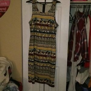Aztec print Bodycon stretchy dress
